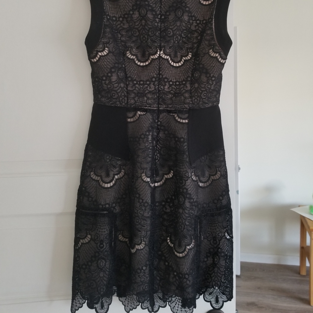 Reiss black lace dress